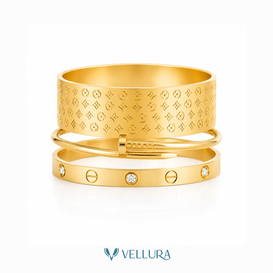 Gold Bracelet Stack 1