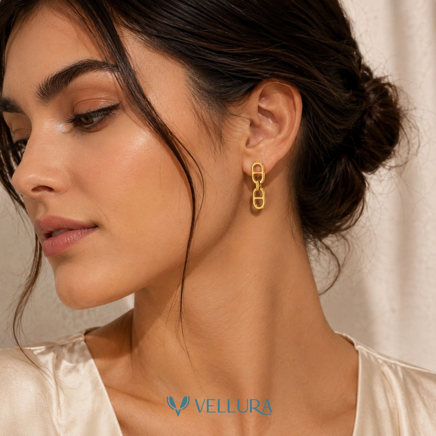 Luxury Designer Inspired Link Drop Earrings