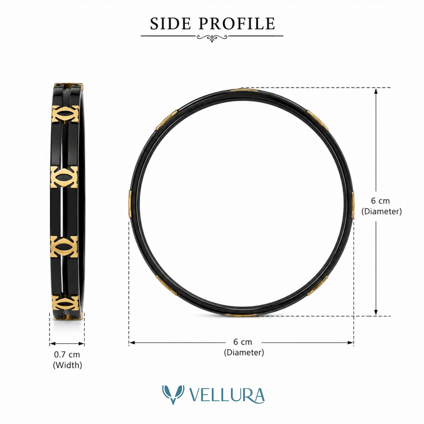 Black & Gold Designer Bracelet