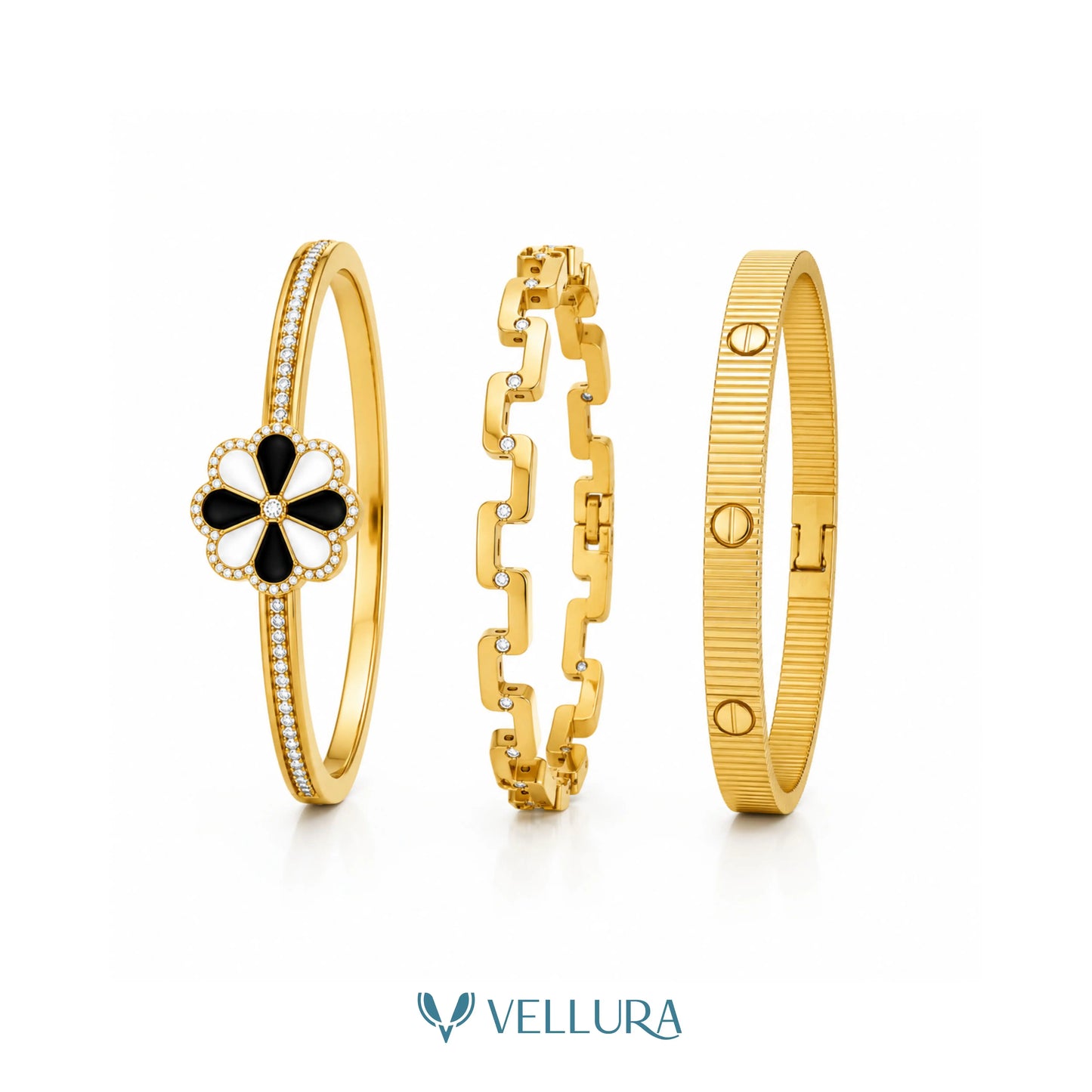Gold Bracelet Stack 6