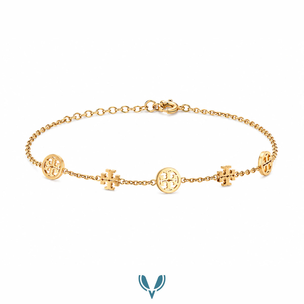LV' Inspired Charm Bracelet