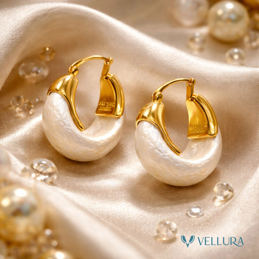 Pearl Hoop Earrings