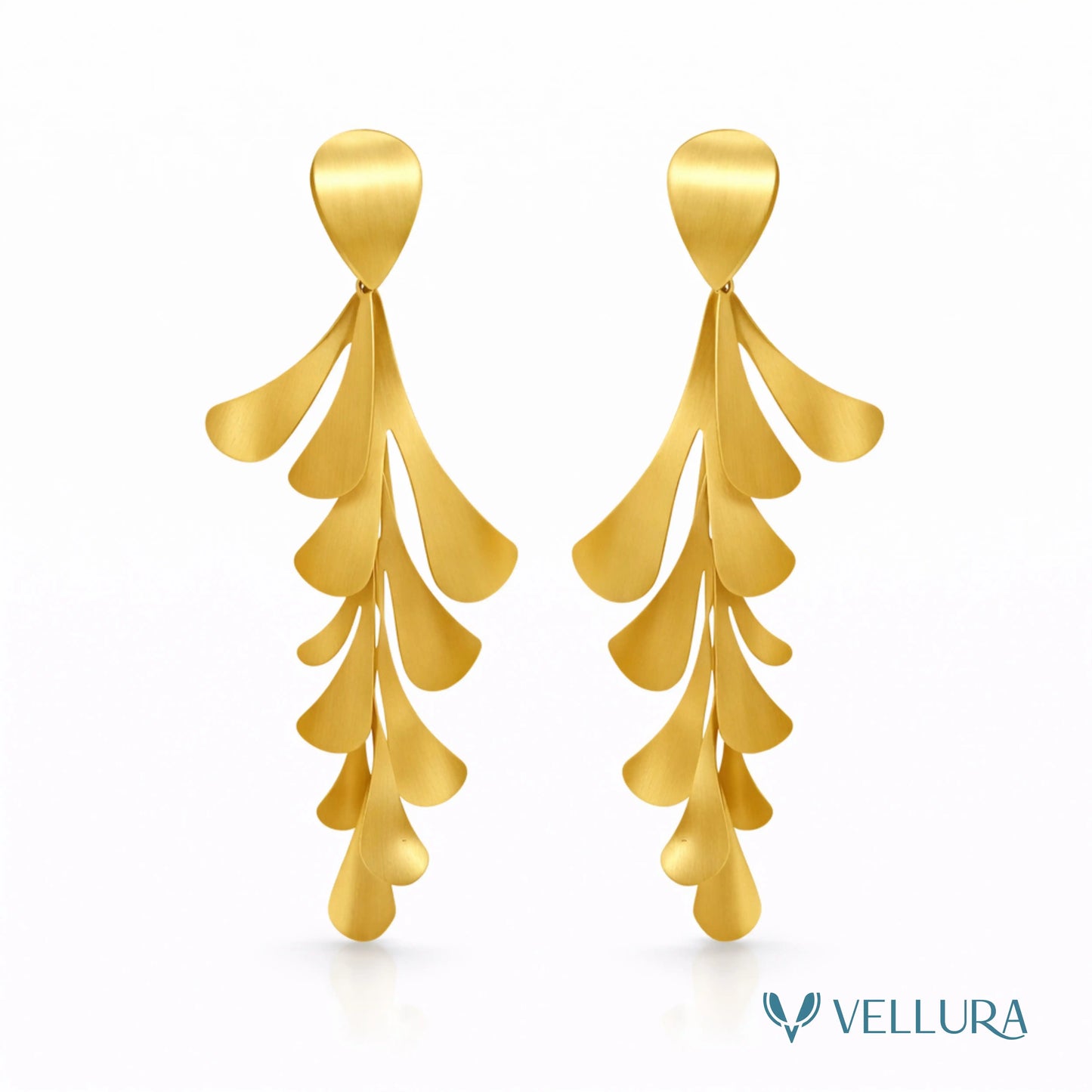 Gold Leaf Drop Earring