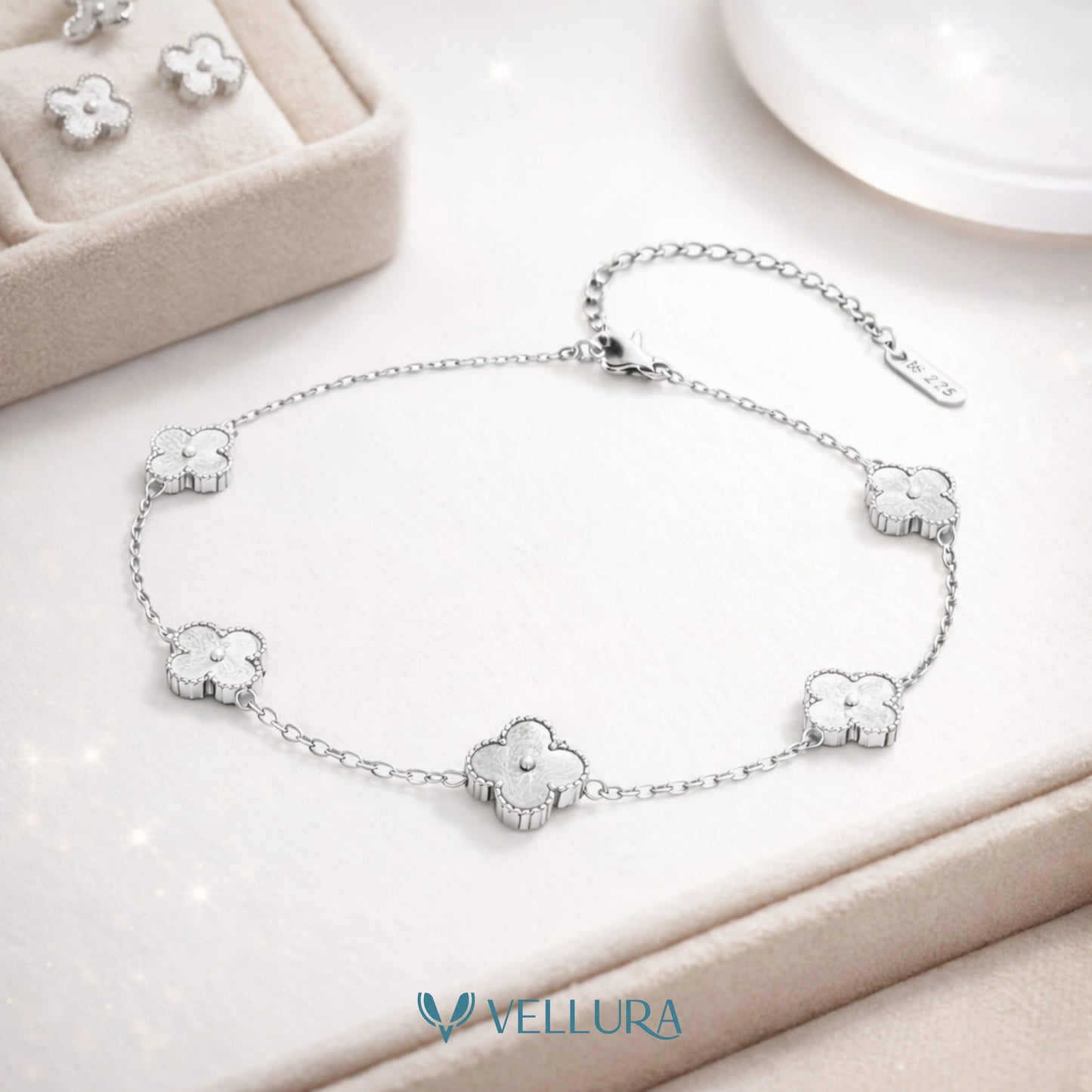 Silver Quatrefoil Bracelet