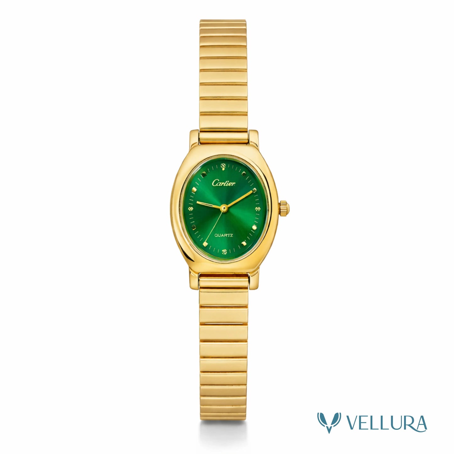 Gold Green Dial Luxury Watch