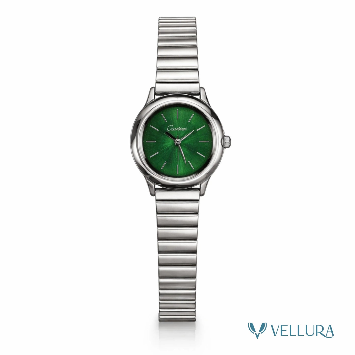 Silver Green Dial Luxury Watch