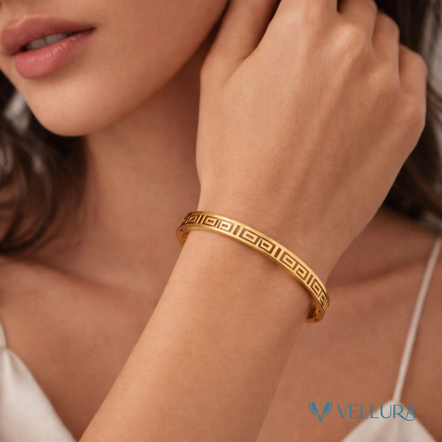 Greek Key Bangle Bracelet