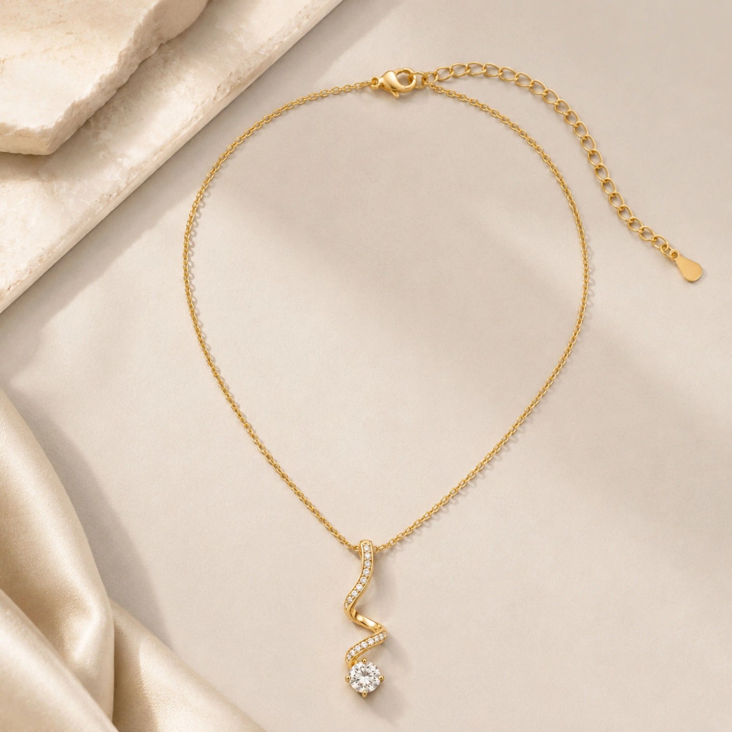 Twisted Solitaire Pendant