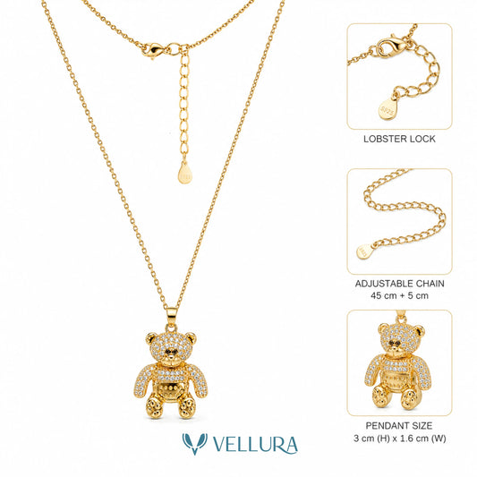 Crystal Teddy Bear Pendant