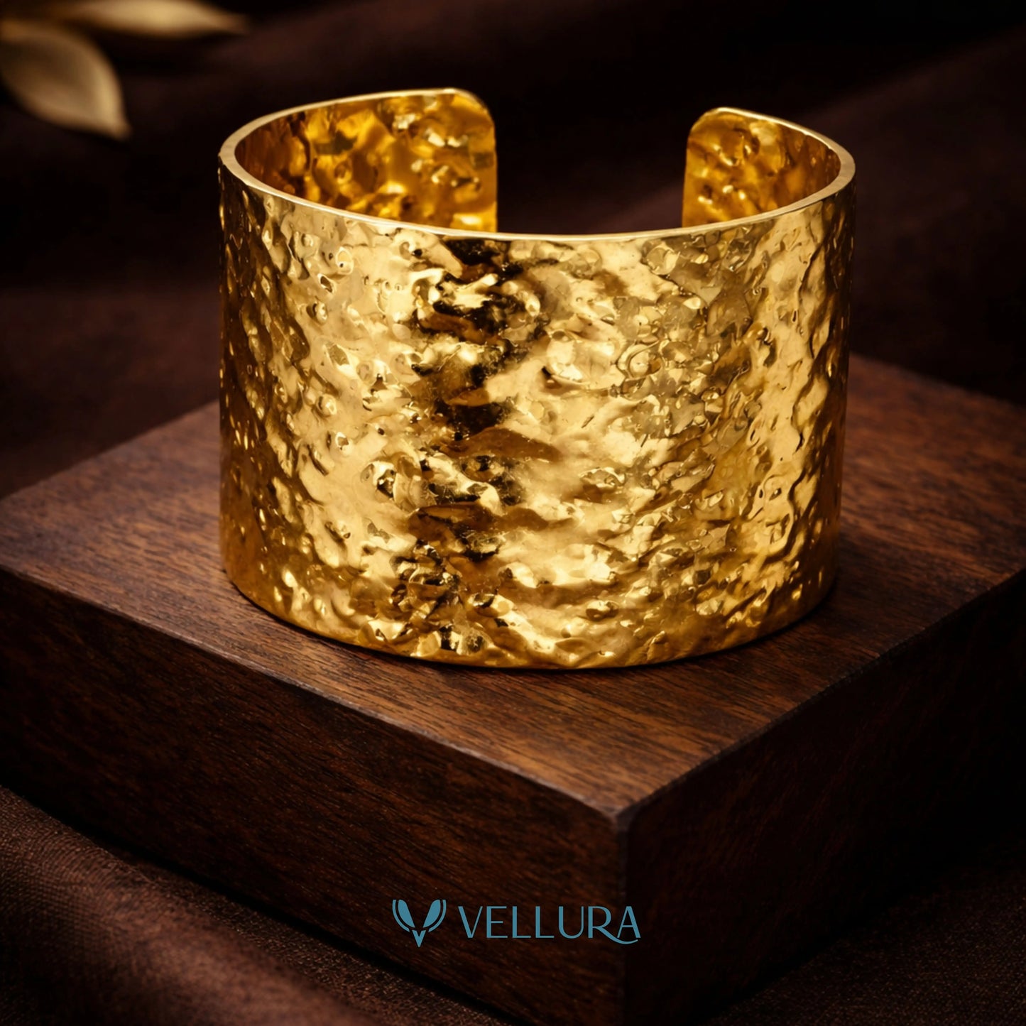 Hammered Gold Cuff Bracelet