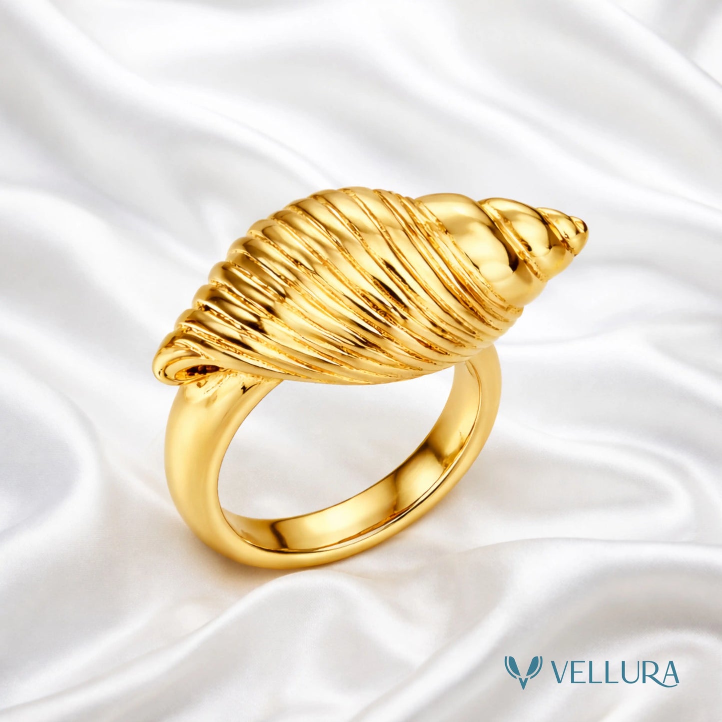 Gold Seashell Statement Ring
