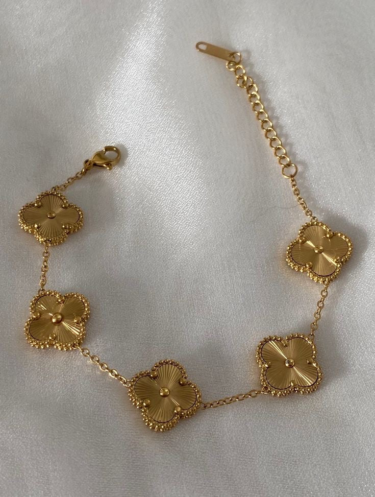 Gold Quatrefoil Bracelet
