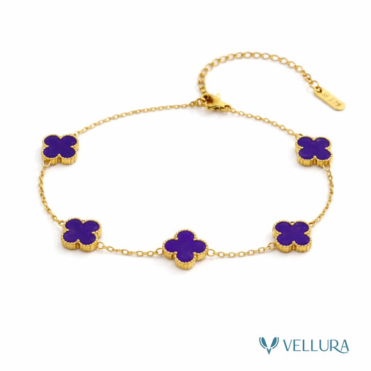 Purple Quatrefoil Bracelet