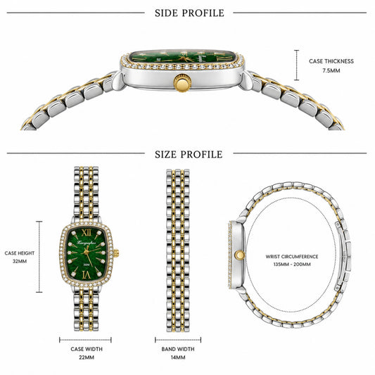Dual-Tone Green Dial Watch