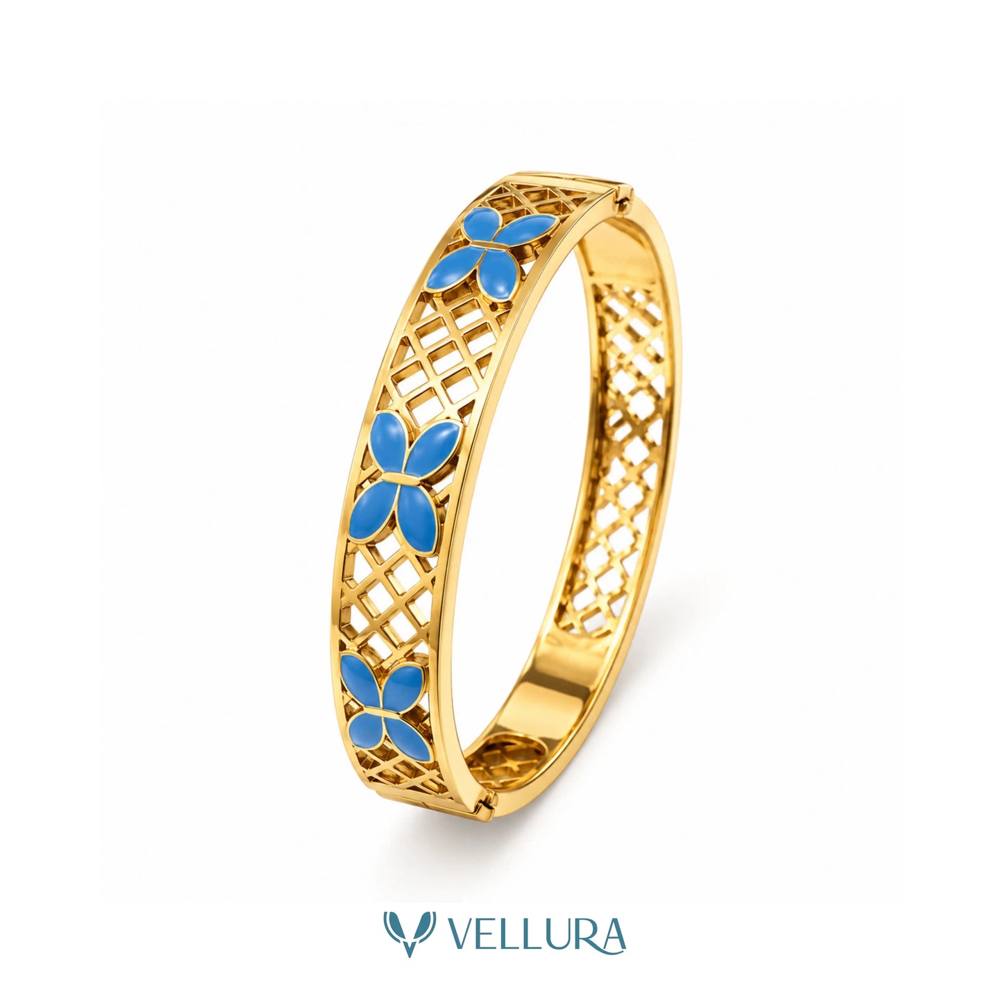 Blue Enamel Designer Bracelet