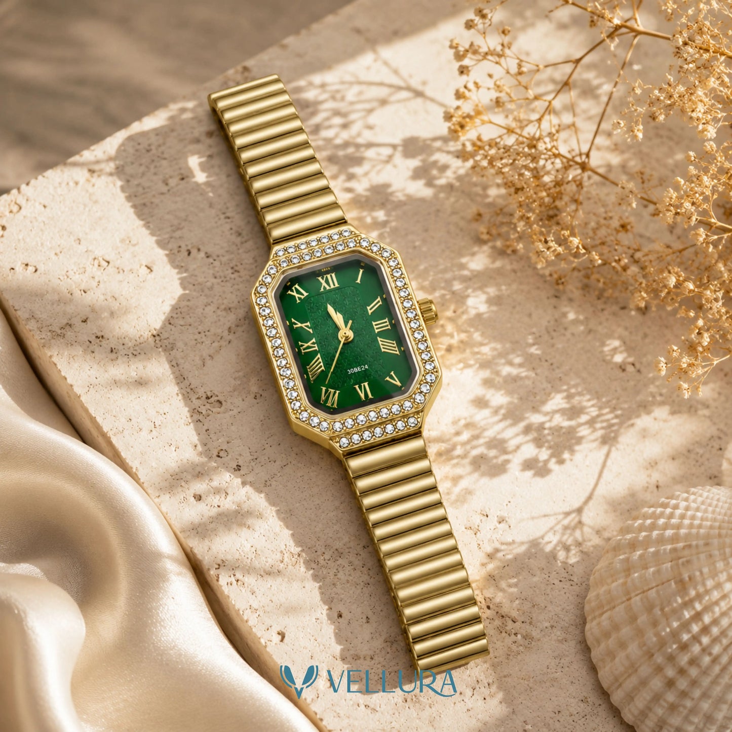 Emerald Majesty Crystal Watch