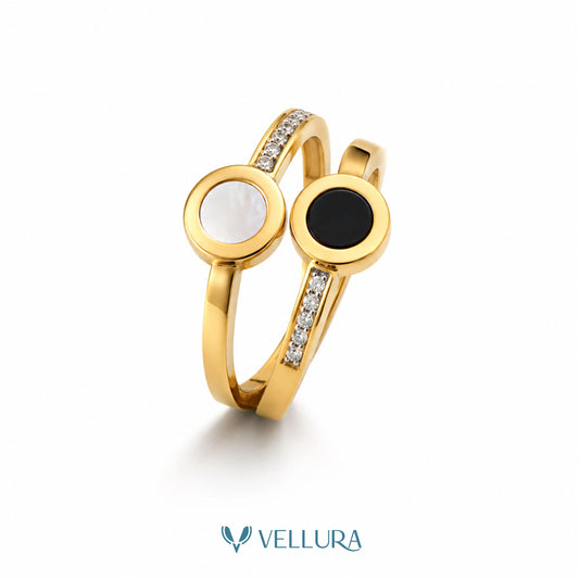 Dual Stone Open Ring