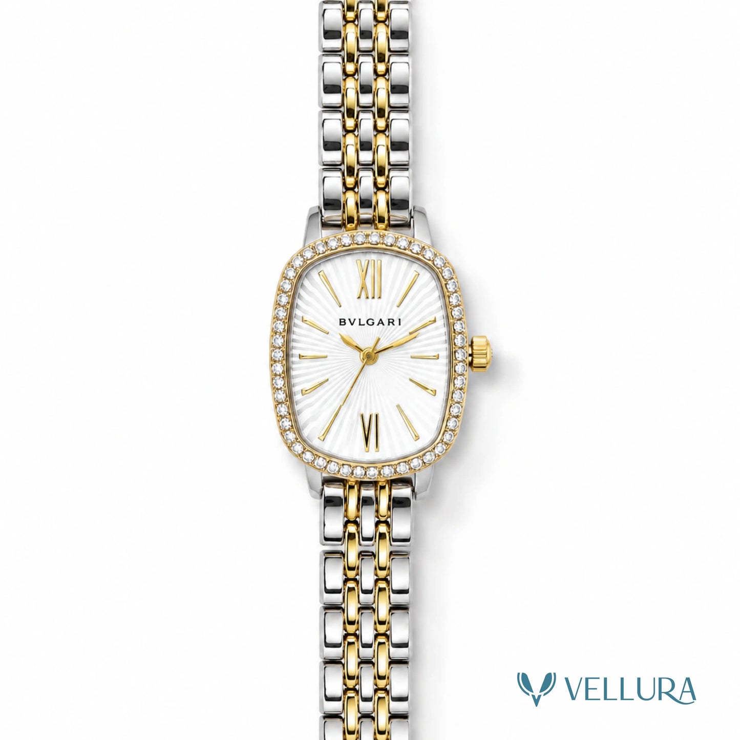 Étoile Dual Tone Crystal Watch-Bvalgari Insipred
