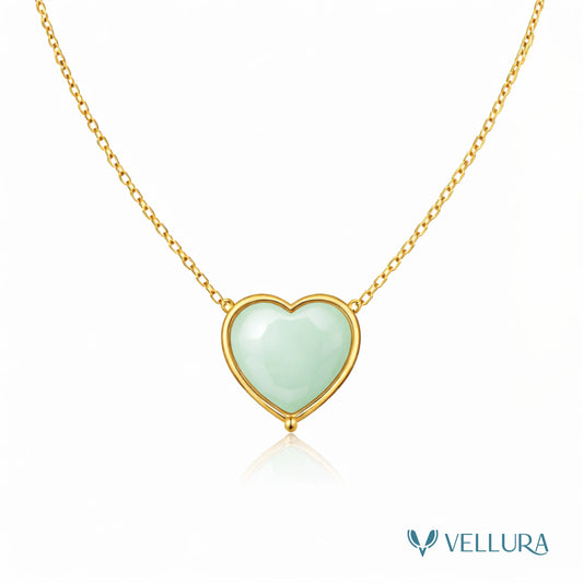 Heart Enamel Pendant Necklace-VJ1