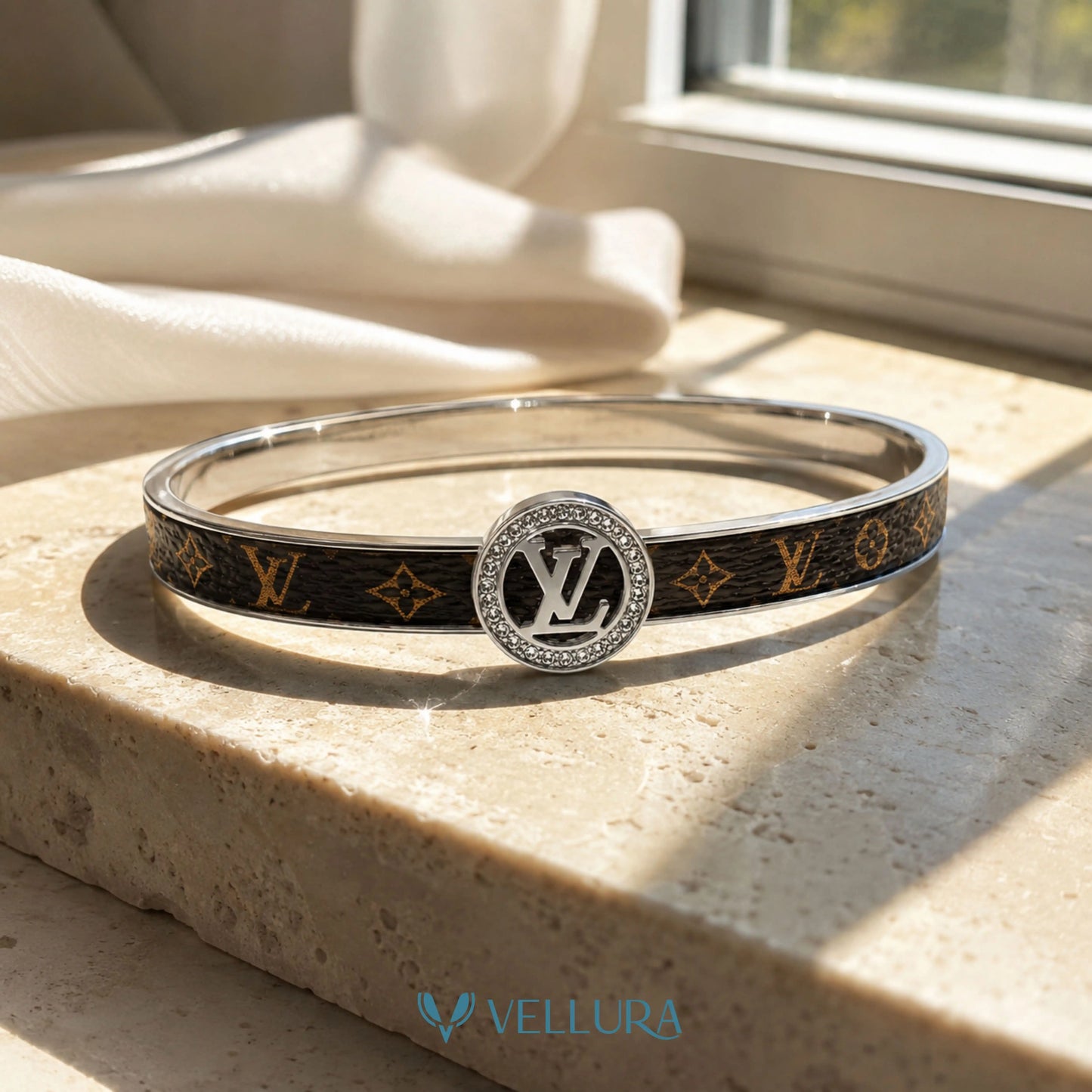 LV inspired Silver Unisex Bracelet
