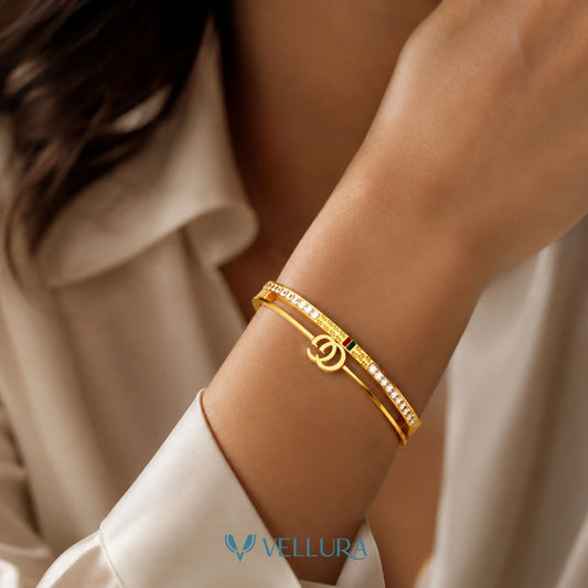 GG-Crystal Logo Bracelet