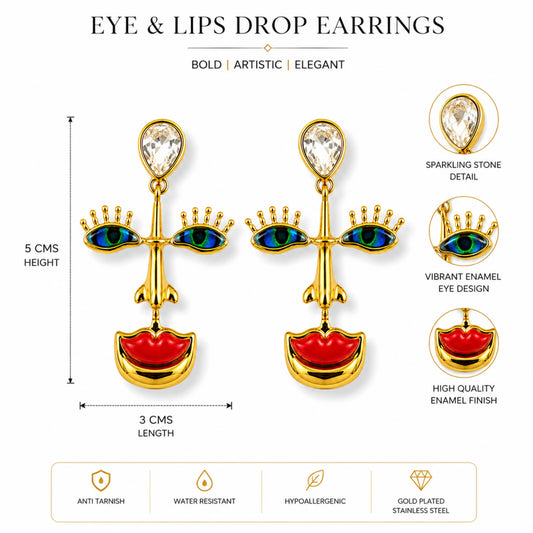 Abstract Face Drop Earrings