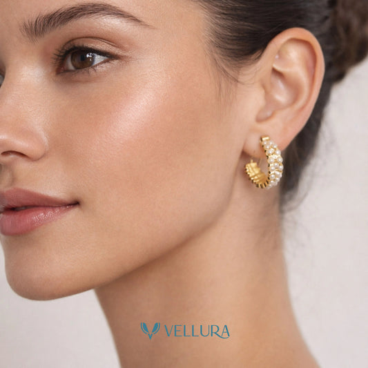 Pearl Hoop Earrings
