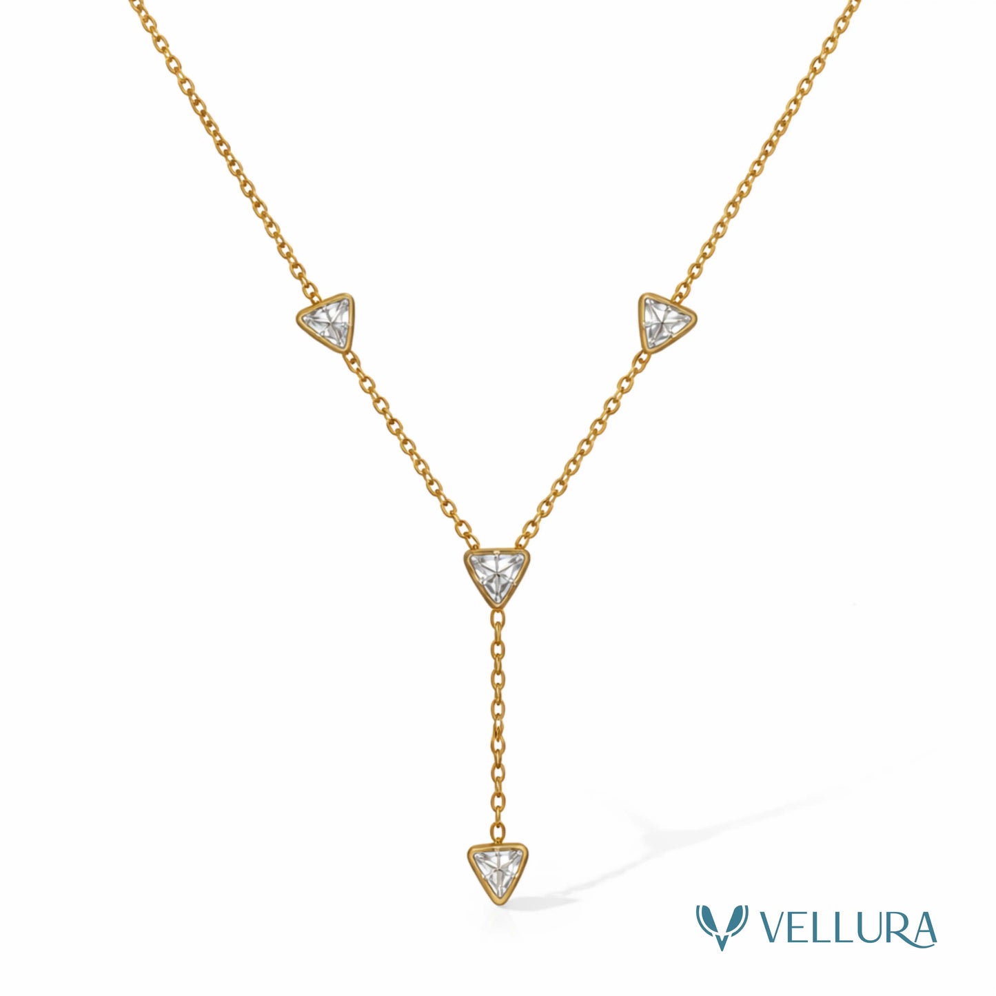 Y-Drop Necklace- White