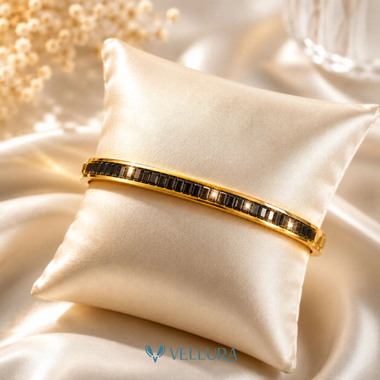 Black Stone Bracelet and Ring Combo