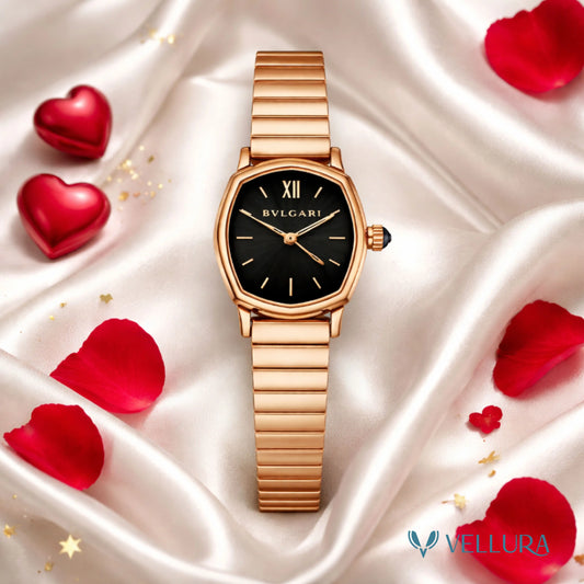Rose Gold Black Dial Luxury Watch