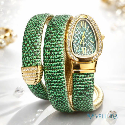 Green Serpent Leather Watch