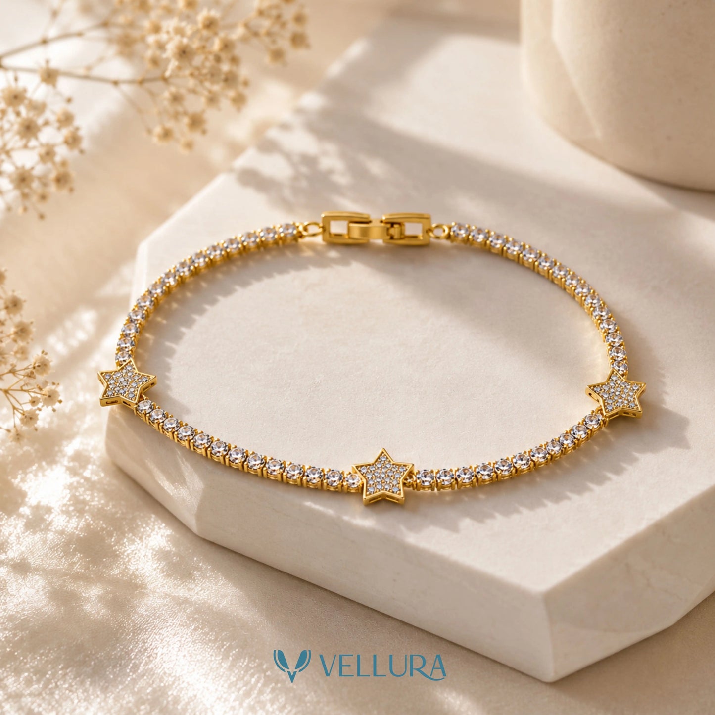 Triple Star Tennis Bracelet