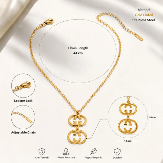 Double GG Pendant Necklace