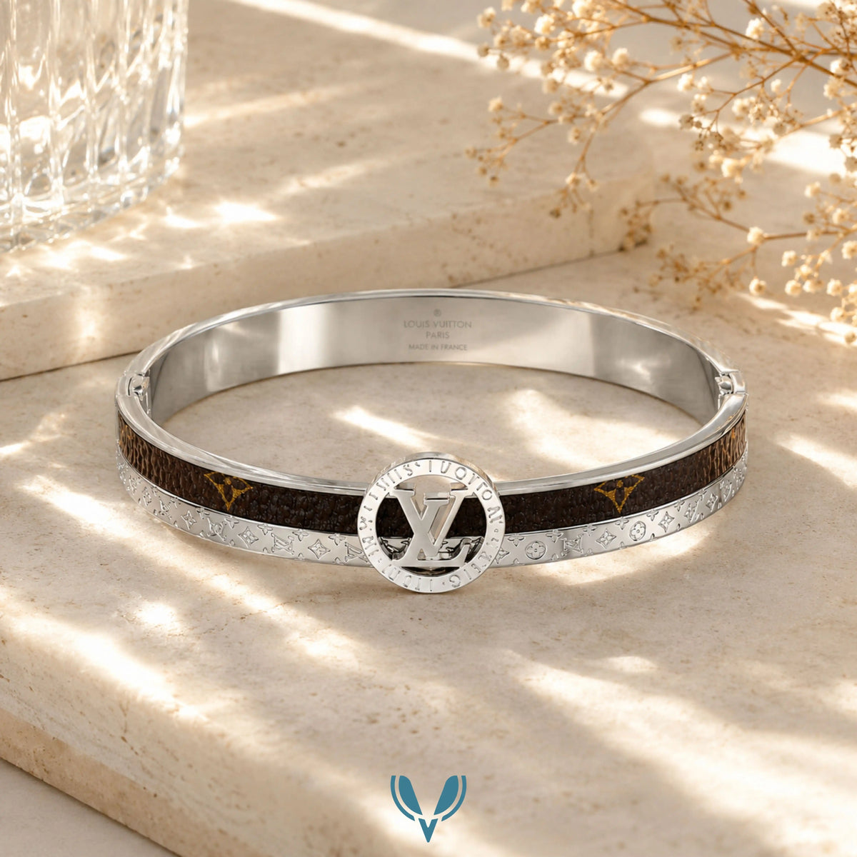 LV inspired Silver Unisex Bracelet