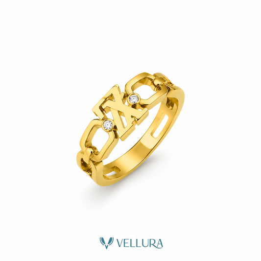 LV INSPIRED- Monogram Chain Ring