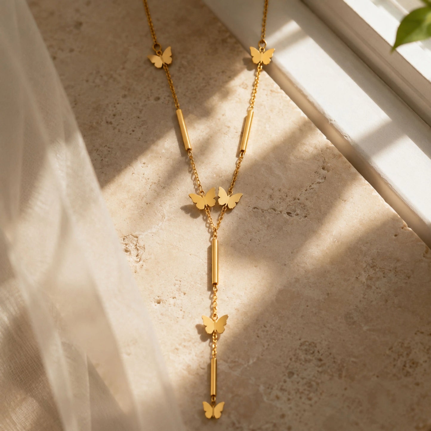 Butterfly Drop Necklace