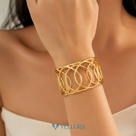 Geometric Open Cuff Bracelet