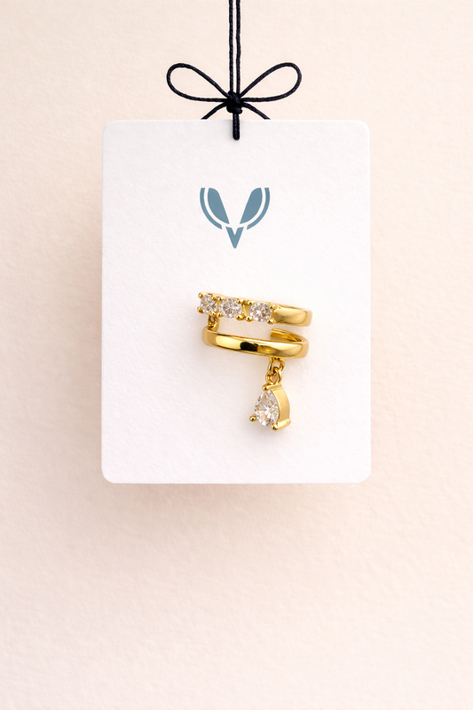 Gold Drop Ear Cuff