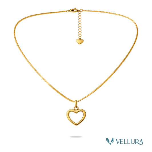 Heart Enamel Pendant Necklac