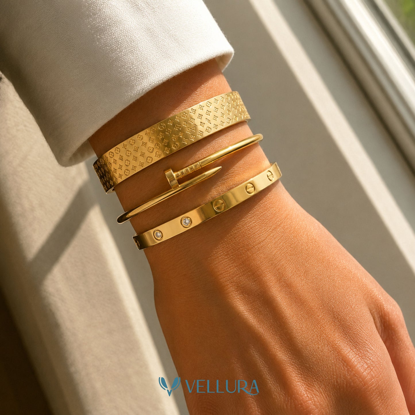 Gold Bracelet Stack 1