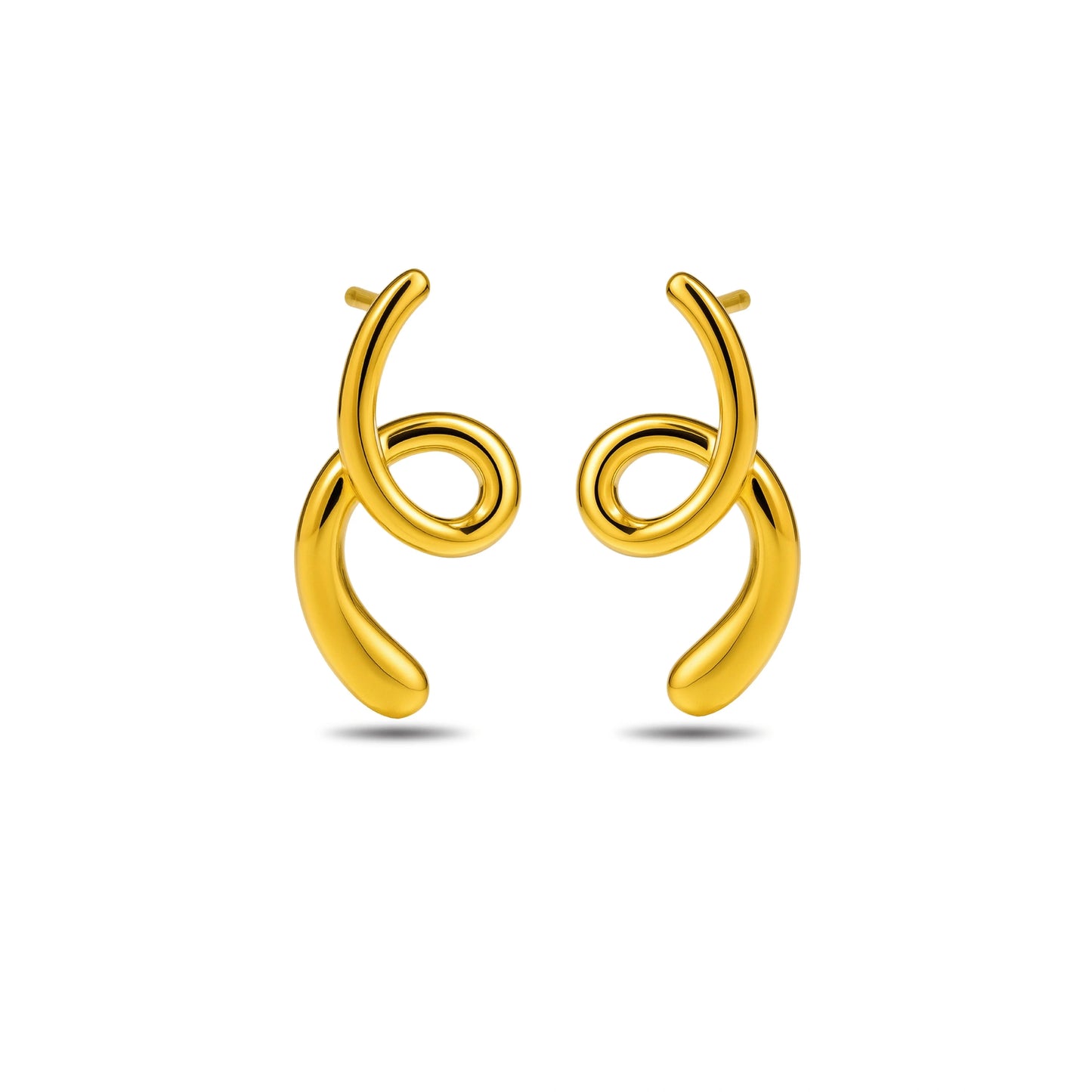 Elegant Modern Gold Pendant & Earring Set - Vellura Jewellery pendent