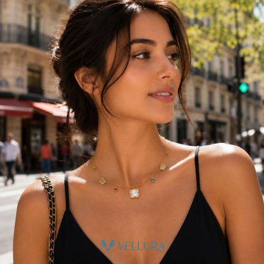 Mother of Pearl Clover Necklace