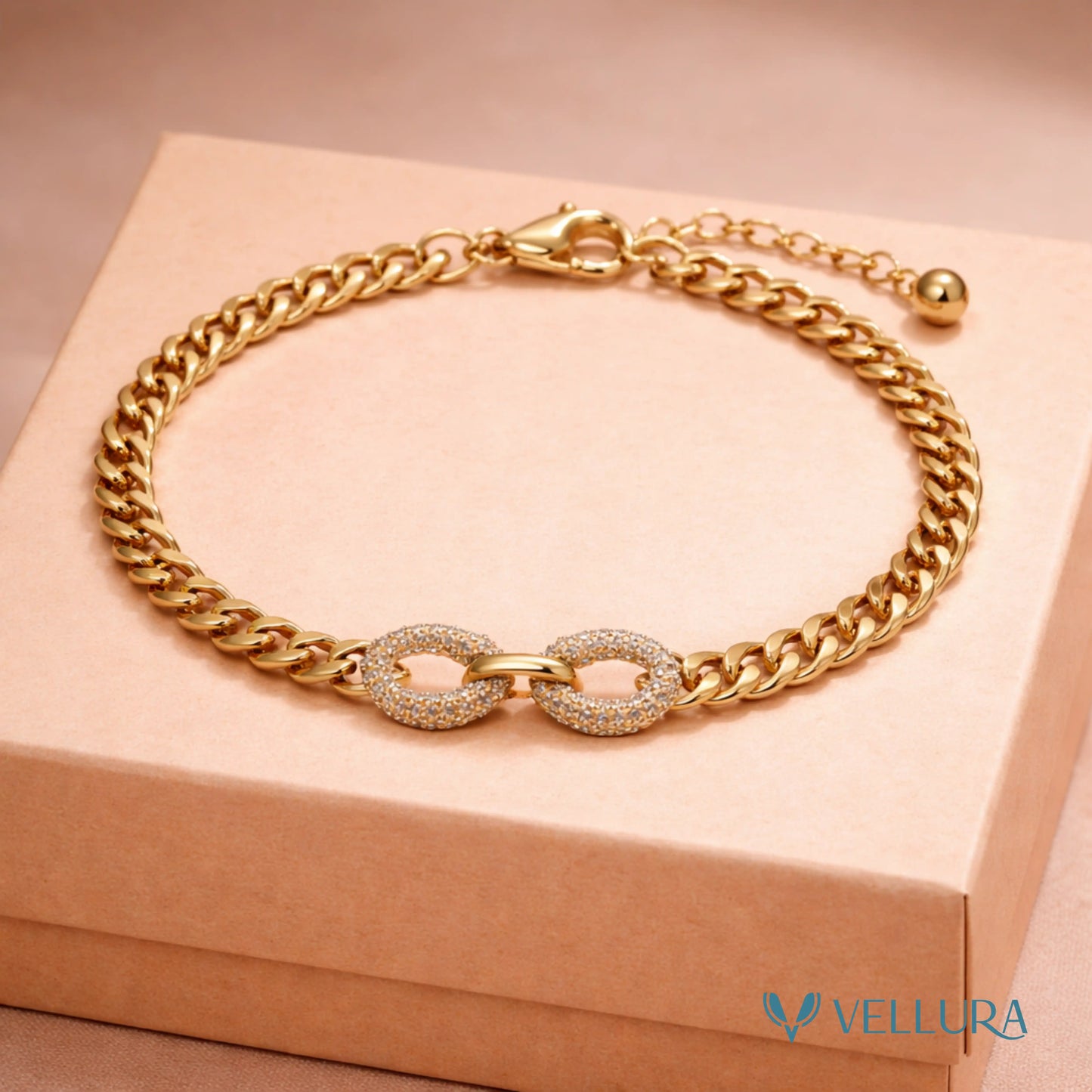 Gold Infinity Link Bracelet