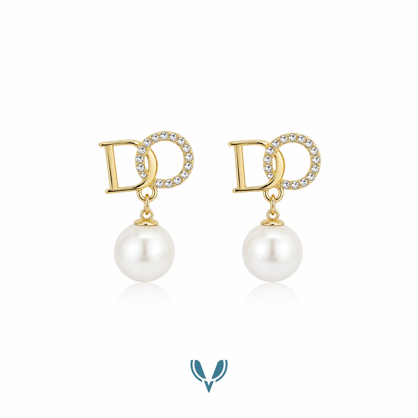 Luxury Dior' Inspired Pearl Earrings