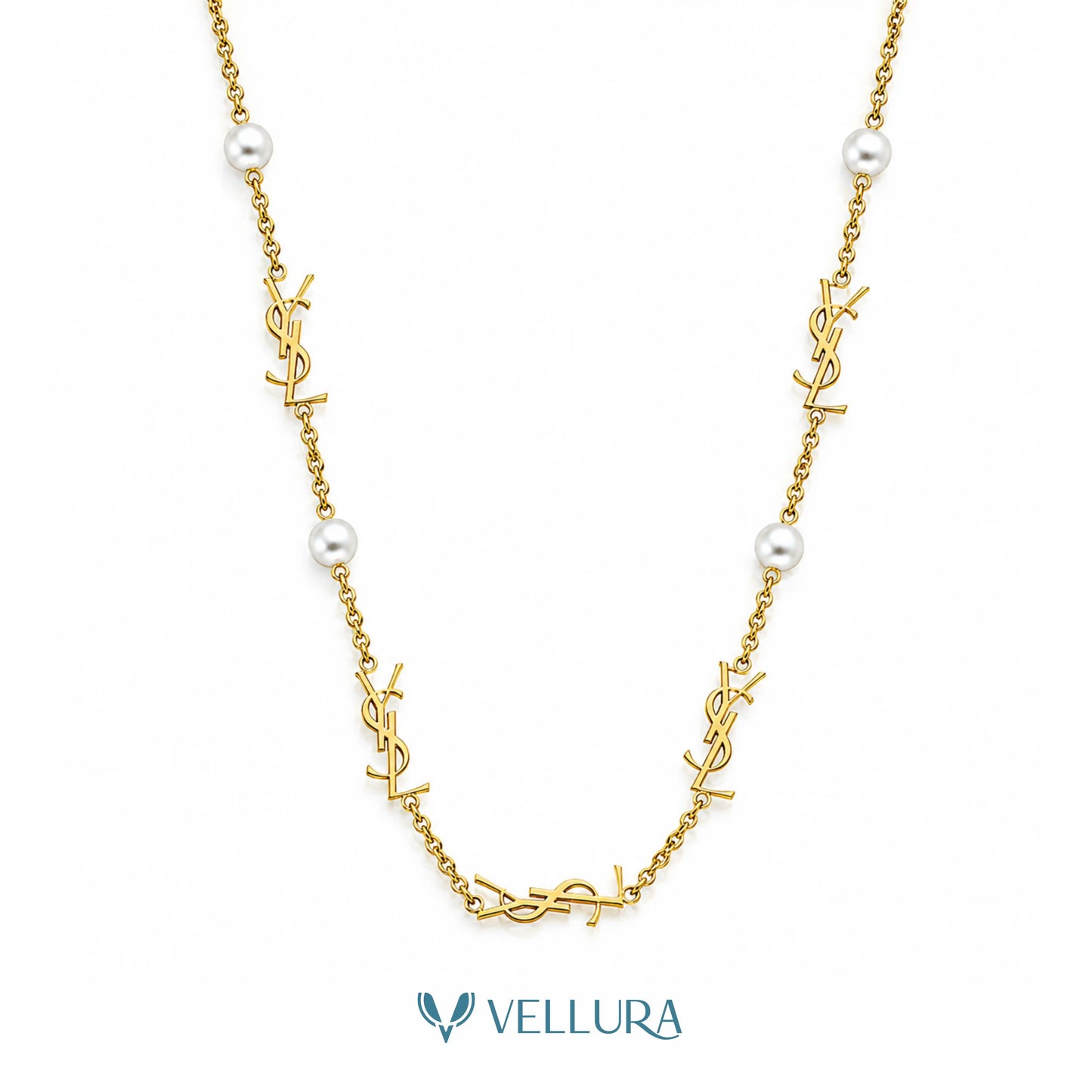 YSL' -Inspired Pearl Necklace Chain