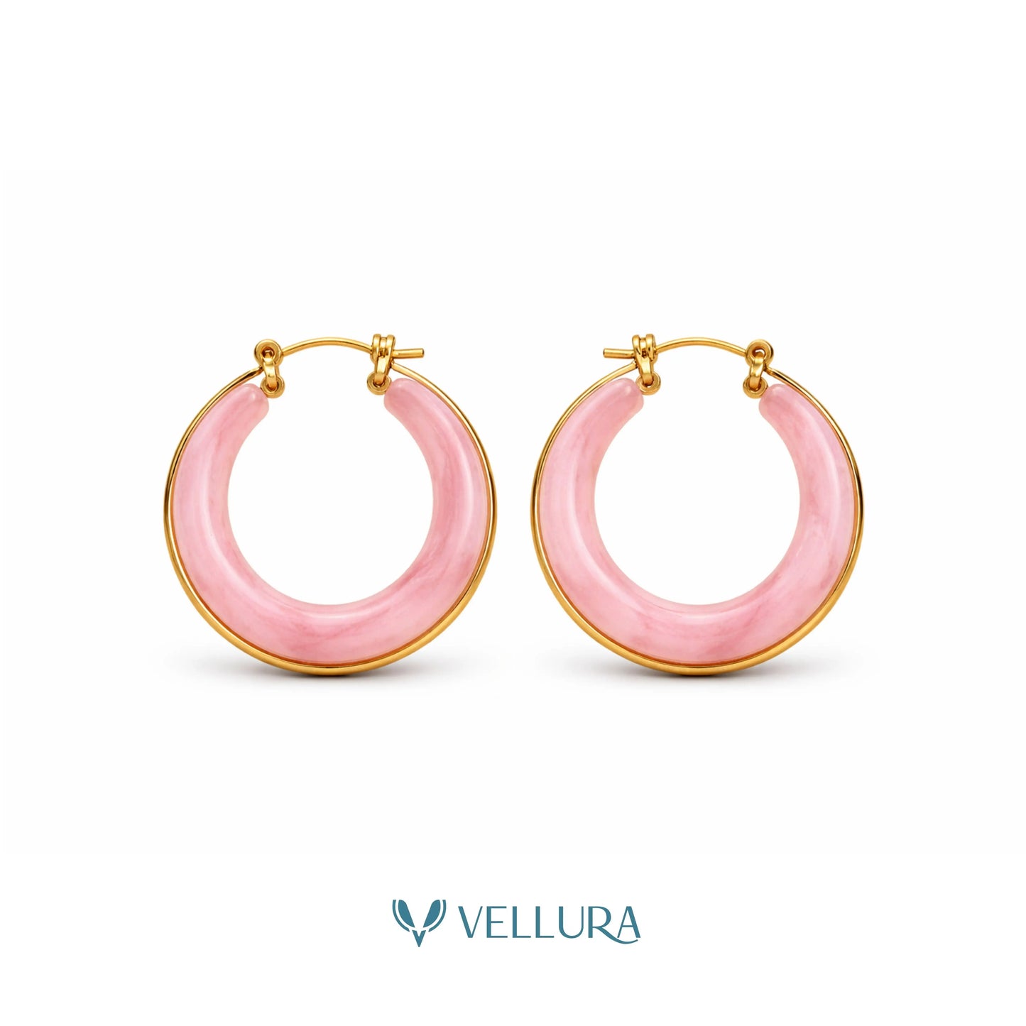 Marble Hoop Earrings