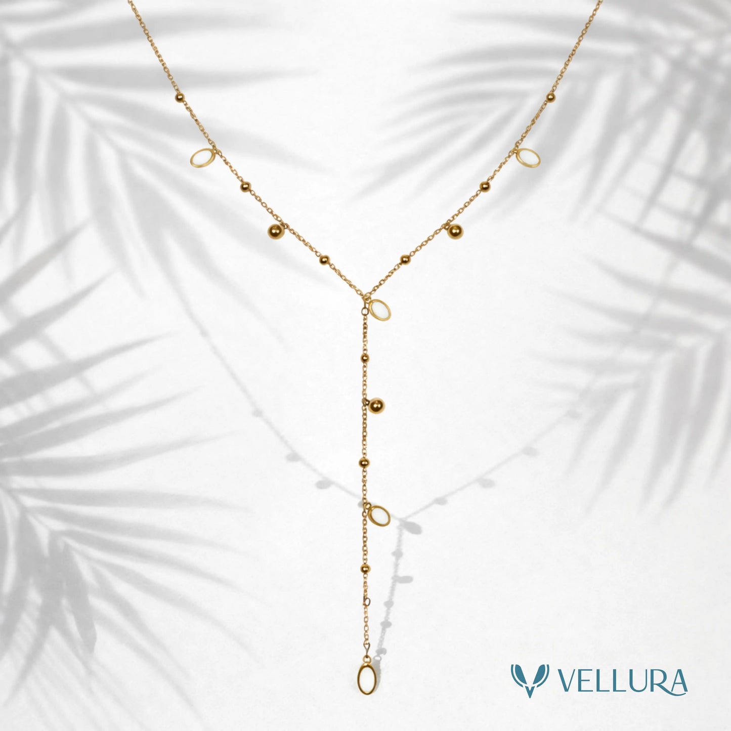 Gold Leaf Drop Necklace