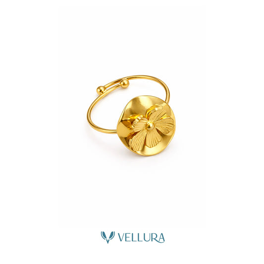 Floral Disc Ring