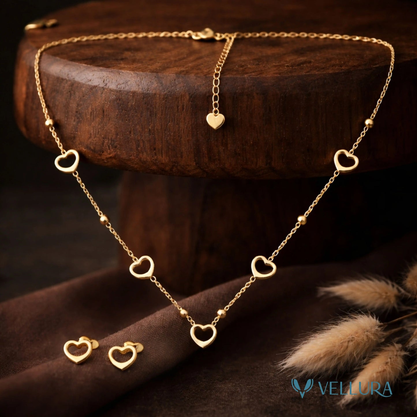 Open Heart Charm Necklace