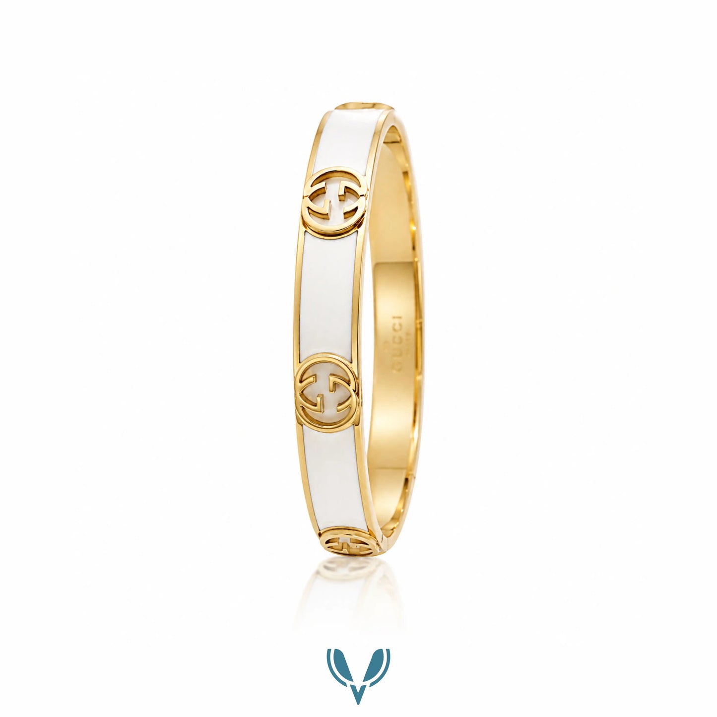 GG White Enamel Designer Inspired BRACELET